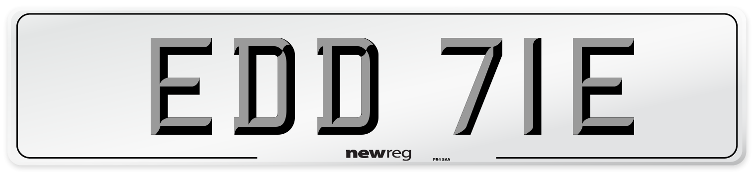 EDD 71E Number Plate from New Reg